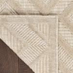 Nourison Versatile Modern Indoor/Outdoor Cream 2' x 4' Area Rug, Easy Clean, Non Shedding, Bed Room, Living Room, Dining Room, Backyard, Deck, Patio (2x4)