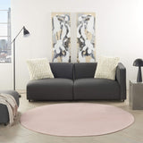 Nourison Essentials 6' x Round Pink Fabric Outdoor Area Rug (6' Round)