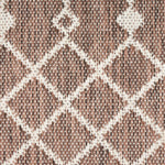 Nourison Positano 4' x 6' Indoor/Outdoor Area Rug, Brown, Modern, Geometric Pattern, Easy Cleaning, Non Shedding, Bedroom, Living Room, Dining Room, Deck, Backyard, Patio