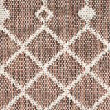 Nourison Positano 4' x 6' Indoor/Outdoor Area Rug, Brown, Modern, Geometric Pattern, Easy Cleaning, Non Shedding, Bedroom, Living Room, Dining Room, Deck, Backyard, Patio