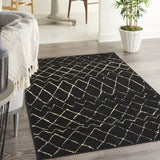 Nourison Grafix Tribal Black 4' x 6' Area Rug, 3'9" x 5'9"