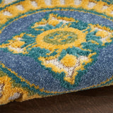 Nourison Aloha Indoor/Outdoor Red/Multi 7'10" x Round Area Rug, Easy Cleaning, Non Shedding, Bed Room, Living Room, Dining Room, Backyard, Deck, Patio, High-traffic Areas (8 Round)