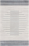 Nourison Astra Machine Washable Geometric Ivory Blue 4' x 6' Area -Rug, Easy -Cleaning, Non Shedding, Bed Room, Living Room, Dining Room, Kitchen (4x6)