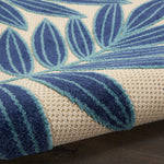 Nourison Aloha Indoor/Outdoor Navy 2'8" x 4' Area Rug, Easy Cleaning, Non Shedding, Bed Room, Living Room, Dining Room, Backyard, Deck, Patio (3x4)