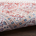 Nourison Vintage Home Vintage Ivory Red 5' x 7' Area -Rug, Easy -Cleaning, Non Shedding, Bed Room, Living Room, Dining Room, Backyard, Deck, Patio (5x7)