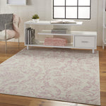 Nourison Jubilant JUB09, 4' x 6', Ivory Pink