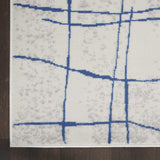 Nourison Whimsicle Ivory Blue 2' x 6' Area Rug, Contemporary, Artistic, Easy Cleaning, Non Shedding, Bed Room, Living Room, Dining Room, Kitchen, (6' Runner)
