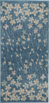 Nourison Tranquil Floral Turquoise 2' x 4' Area Rug, Easy Cleaning, Non Shedding, Bed Room, Living Room, Dining Room, Kitchen (2x4)