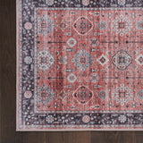 Nourison Fulton Vintage Rust 1'10" x 5' Area -Rug, Easy -Cleaning, Non Shedding, Bed Room, Living Room, Dining Room, Kitchen (2x5)