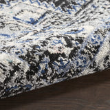 Nourison Passion Bohemian Black Ivory 2'2'' x 10' Area-Rug, Easy-Cleaning, Non Shedding, Bed Room, Living Room, Dining Room, Kitchen (2x10)