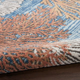 Nourison Pompeii Coastal, Nautical & Beach Blue Multicolor 2'3" x 7'6" Area Rug, Easy Clean, Non Shedding, Bed Room, Living Room, Dining Room, Kitchen (2x8)