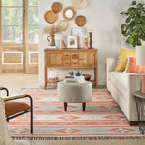 Nourison Baja Tribal Ivory/Grey 5' x 7' Area Rug, Easy Cleaning, Non Shedding, Bed Room, Living Room, Dining Room, Kitchen (5x7)