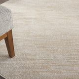 Nourison Essentials Indoor/Outdoor Ivory Beige 6' x Round Area Rug, Easy Cleaning, Non Shedding, Bed Room, Living Room, Dining Room, Backyard, Deck, Patio (6 Round)