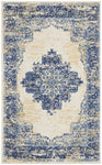 Nourison Grafix Traditional White 3' x 5' Area-Rug, Easy-Cleaning, Non Shedding, Bed Room, Living Room, Dining Room, Kitchen (3x5)