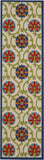 Nourison Aloha Indoor/Outdoor Blue/Multicolor 2'3" x 10' Area -Rug, Easy -Cleaning, Non Shedding, Bed Room, Living Room, Dining Room, Deck, Backyard, Patio (2x10)