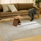 Nourison Nordic Beige 4' x 6' Area Rug - Easy Clean, Non Shedding, Bed Room, Living Room, Dining Room, Kitchen (4' x 6')