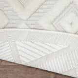 Nourison Versatile Indoor/Outdoor Ivory White 4' x Round Area Rug, Easy Cleaning, Non Shedding, Bed Room, Living Room, Dining Room, Backyard, Deck, Patio (4 Round)