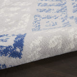 Nourison Whimsicle Tribal Grey Blue 7' x 10' Area Rug, Easy Cleaning, Non Shedding, Bed Room, Living Room, Dining Room, Kitchen (7x10)