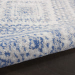 Nourison Whimsicle Tribal Ivory Blue 4' x 6' Area Rug, Easy Cleaning, Non Shedding, Bed Room, Living Room, Dining Room, Kitchen (4x6)