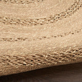 Nourison Natural Seagrass Indoor/Outdoor Natural 3' x Round Area Rug, Easy Cleaning, Non Shedding, Bed Room, Living Room, Dining Room, Backyard, Deck, Patio (3 Round)