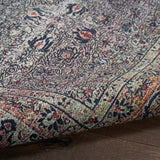 Nourison Brilliance Machine Washable Traditional Vintage Emerald 2' x 6' Area Rug, Easy Clean, Non Shedding, Bed Room, Living Room, Dining Room, Kitchen (2x6)