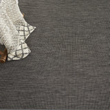 Nourison Positano 8' x Round Charcoal Fabric Modern Area Rug (8' Round)