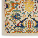 Nourison Allur Traditional Ivory Multicolor 2'3" x 7'6" Area -rug, Easy -cleaning, Non Shedding, Bed Room, Living Room, Dining Room, Kitchen (2x8)