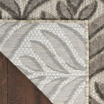 Nourison Aloha Indoor/Outdoor Charcoal 3'6" x 5'6" Area Rug, Easy Cleaning, Non Shedding, Bed Room, Living Room, Dining Room, Kitchen (4x6)