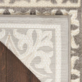 Nourison Aloha Indoor-Outdoor Ivory/Grey 3'6" x 5'6" Area Rug, Easy Cleaning, Non Shedding, Bed Room, Living Room, Dining Room, Kitchen (4x6)