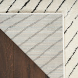 Nourison Cozy Modern Scandinavian Ivory Black 3'11" x 5'11" Area Rug, Non Shedding, Easy Cleaning Bed Room, Living Room, Dining Room, Kitchen (4x6)