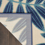 Nourison Aloha Indoor/Outdoor Navy 2'8" x 4' Area Rug, Easy Cleaning, Non Shedding, Bed Room, Living Room, Dining Room, Backyard, Deck, Patio (3x4)