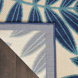 Nourison Aloha Indoor/Outdoor Navy 2'8" x 4' Area Rug, Easy Cleaning, Non Shedding, Bed Room, Living Room, Dining Room, Backyard, Deck, Patio (3x4)