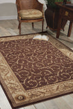 Nourison Somerset Floral Brown 2' x 2'9" Area -Rug, Easy -Cleaning, Non Shedding, Bed Room, Living Room, Dining Room, Kitchen (2x3)