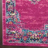 Nourison Passion Fuchsia 2'2" x 10' Area Rug, Boho, Traditional, Easy Clean, Non Shedding, Bed Room, Living Room, Hallway, (10' Runner)