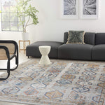 Nourison Concerto Bohemian Grey/Multi 6'7" x 9'6" Area -Rug, Easy -Cleaning, Non Shedding, Bed Room, Living Room, Dining Room, Kitchen (7x10)