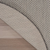 Nourison Courtyard Indoor/Outdoor Ivory/Charcoal 5' x 8' Oval Area Rug, Easy Cleaning, Non Shedding, Bed Room, Living Room, Dining Room, Backyard, Deck, Patio (5x8 Oval)