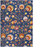 Nourison Allur Floral Navy Multicolor 5'3" x 7'3" Area -Rug, Easy -Cleaning, Non Shedding, Bed Room, Living Room, Dining Room, Kitchen (5x7)