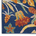Nourison Allur Modern Navy Multicolor 2'3" x 7'6" Area Rug, Easy Clean, Non Shedding, Bed Room, Living Room, Dining Room, Kitchen (2x8)