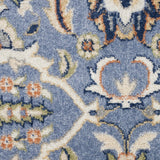 Nourison Home Allur All-over design Light Blue 2'3" x 7'6" Area -Rug, Easy -Cleaning, Non Shedding, Bed Room, Living Room, Dining Room, Kitchen (2x8)