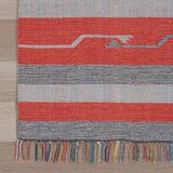 Nourison Baja Tribal Grey/Red 5' x 7' Area Rug, Easy Clean, Non Shedding, Bed Room, Living Room, Dining Room, Kitchen (5x7)