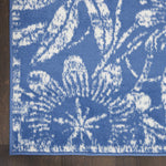 Nourison Whimsicle Floral Blue 6' x 9' Area Rug, Easy Cleaning, Non Shedding, Bed Room, Living Room, Dining Room, Kitchen (6x9)
