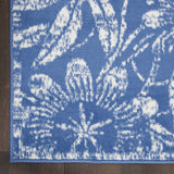 Nourison Whimsicle Floral Blue 6' x 9' Area Rug, Easy Cleaning, Non Shedding, Bed Room, Living Room, Dining Room, Kitchen (6x9)