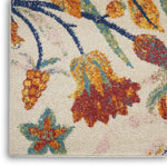 Nourison Allur Floral Ivory Multicolor 5'3" x 7'3" Area -Rug, Easy -Cleaning, Non Shedding, Bed Room, Living Room, Dining Room, Kitchen (5x7)" }