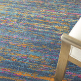 Nourison Passion Abstract Blue/Multicolor 3'9" x 5'9" Area Rug, Easy Clean, Non Shedding, Bed Room, Living Room, Dining Room, Kitchen (4x6)