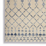 Nourison Royal Moroccan Farmhouse Beige Blue 2'2" x 7'6" Area Rug, Easy Cleaning, Non Shedding, Bed Room, Living Room, Dining Room, Kitchen (2x8)
