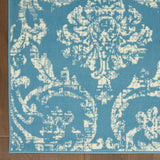 Nourison Jubilant Victorian Blue 4' x 6' Area--Rug, Easy--Cleaning, Non Shedding, Bed Room, Living Room, Dining Room, Kitchen (4x6)