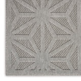 Nourison Palamos Indoor/Outdoor Light Grey 2'2" x 10' Area Rug, Easy Cleaning, Non Shedding, Bed Room, Living Room, Dining Room, Backyard, Deck, Patio (2x10)