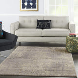 Nourison Concerto Abstract Beige/Grey 3'9" x 5'9" Area -Rug, Easy -Cleaning, Non Shedding, Bed Room, Living Room, Dining Room, Kitchen (4x6)