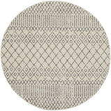 Nourison Passion Bohemian Ivory/Grey 4' x Round Area -Rug, Easy -Cleaning, Non Shedding, Bed Room, Living Room, Dining Room, Kitchen (4 Round)