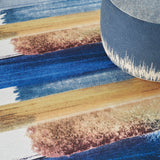 Nourison Washables Abstract Blue Multicolor 5'2" x 7' Area Rug, Easy Clean, Non Shedding, Bed Room, Living Room, Dining Room, Kitchen (5x7)